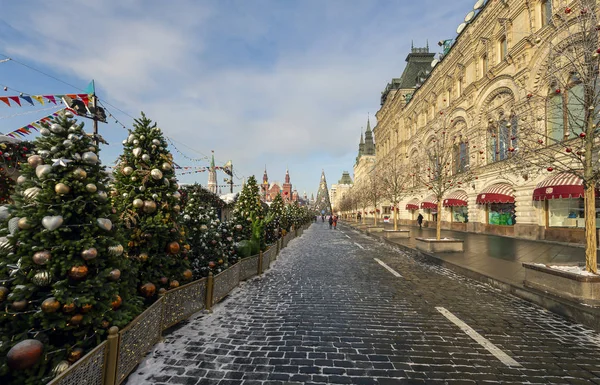 Moskou Rusland Januari 2019 Kerstmis Nieuwjaar Feestdagen Decoratie Rode Plein — Stockfoto