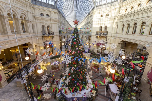 Moscow Russia January 2019 Christmas New Year Holidays Decoration Main — Stock Photo, Image