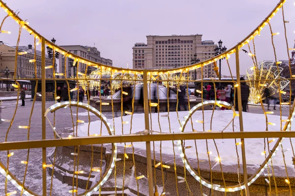 Moscú Rusia Enero 2019 Decoración Navidad Festivos Año Nuevo Moscú —  Fotos de Stock