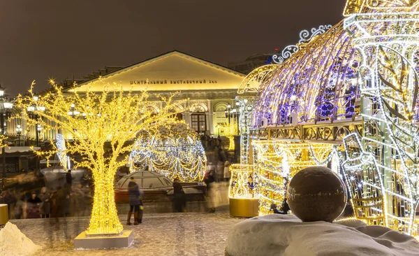 Moscú Rusia Enero 2019 Decoración Navidad Festivos Año Nuevo Moscú — Foto de Stock