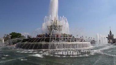 Çeşme VDKNh Moskova'da taş çiçeklere. Kalıcı bir genel amaçlı fuar, Moskova, Rusya (tüm Rusya Fuar alanı olarak da adlandırılır) VDKNh olduğunu 