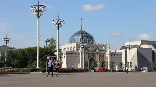 Moscou Russie Août 2019 Points Repère Sur Territoire Vdnkh Parc — Video