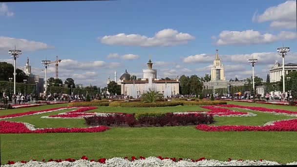 Moscú Rusia Agosto 2019 Lugares Interés Territorio Vdnkh Centro Exposiciones — Vídeo de stock