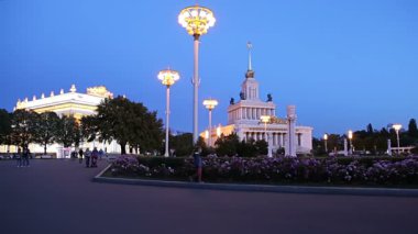 Moskova, Rusya - 28 Ağustos 2019: Vdnkh (Rusya Sergi Merkezi olarak da bilinir), Moskova, Rusya
