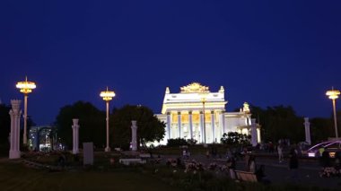 Moskova, Rusya - 28 Ağustos 2019: Vdnkh (Rusya Sergi Merkezi olarak da bilinir), Moskova, Rusya