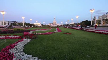Moskova, Rusya - 28 Ağustos 2019: Vdnkh (Rusya Sergi Merkezi olarak da bilinir), Moskova, Rusya