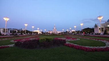 Moskova, Rusya - 28 Ağustos 2019: Vdnkh (Rusya Sergi Merkezi olarak da bilinir), Moskova, Rusya