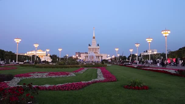 俄罗斯莫斯科 2019年8月28日 Vdnkh地区的地标 全俄罗斯展览中心 也称为全俄罗斯展览中心 俄罗斯莫斯科 — 图库视频影像