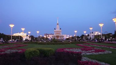 Moskova, Rusya - 28 Ağustos 2019: Vdnkh (Rusya Sergi Merkezi olarak da bilinir), Moskova, Rusya