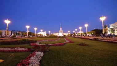 Moskova, Rusya - 28 Ağustos 2019: Vdnkh (Rusya Sergi Merkezi olarak da bilinir), Moskova, Rusya