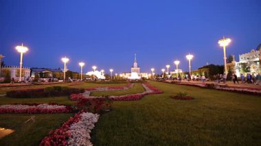 Moskova, Rusya - 28 Ağustos 2019: Vdnkh (Rusya Sergi Merkezi olarak da bilinir), Moskova, Rusya