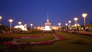 Moskova, Rusya - 28 Ağustos 2019: Vdnkh (Rusya Sergi Merkezi olarak da bilinir), Moskova, Rusya