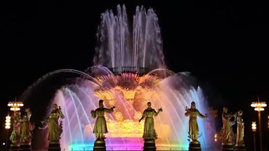Fountain Friendship of Nations (1951-54), mimarlar K. Topuridze ve G. Konstantinovsky 'nin kaynak projesi) -- Vdnkh (All-Russia Exhibition Centre), Moskova, Rusya 