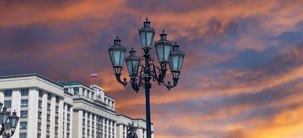 Building State Duma Federal Assembly Russian Federation Beautiful Sky Cloud — Stock Fotó