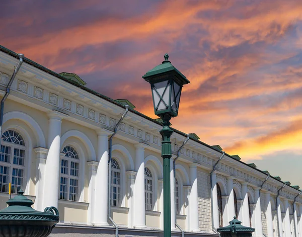 Manege Exhibition Hall Manege Square Kremlin Beautiful Sky Cloud Sunset — Stock Photo, Image