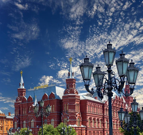 Historisches Museum Auf Wolkenhintergrund Roter Platz Moskau Russland Historisches Museum — Stockfoto