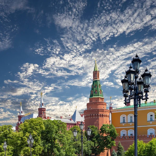 Vista Kremlin Fundo Nuvem Moscou Rússia Visão Mais Popular Moscou — Fotografia de Stock