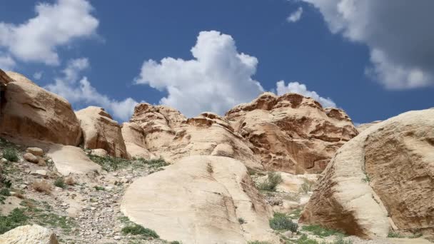 Mountains Petra Jordan Middle East Petra Has Been Unesco World — Stock Video