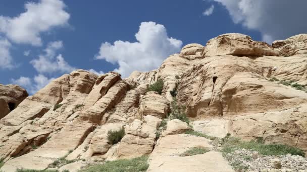Góry Petra Jordania Bliski Wschód Petra Jest Wpisana Listę Światowego — Wideo stockowe