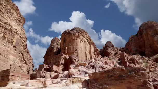 Petra Dağları Ürdün Orta Doğu Petra 1985 Yılından Beri Unesco — Stok video