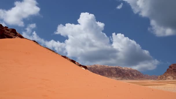 Wadi Rum Desert Jordánsko Blízký Východ Také Známý Jako Údolí — Stock video