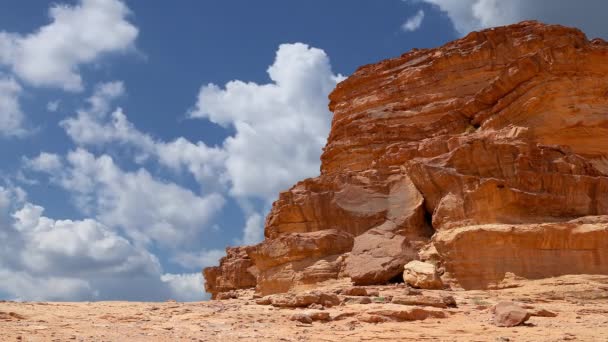 Wadi Rum Desert Jordania Medio Oriente También Conocido Como Valle — Vídeos de Stock