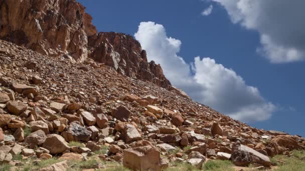 Pustynia Wadi Rum Jordania Bliski Wschód Znana Również Jako Dolina — Wideo stockowe