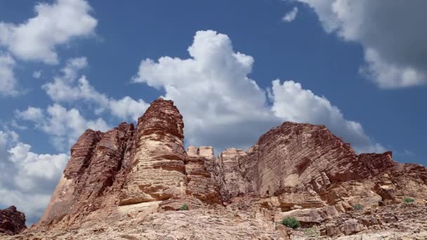 Pustynia Wadi Rum Jordania Bliski Wschód Znana Również Jako Dolina — Wideo stockowe
