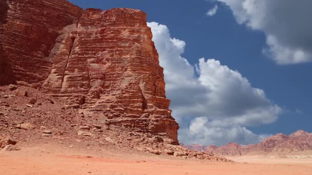 Wadi Rum Desert Jordanien Mellanöstern Även Känd Som Månens Dal — Stockvideo