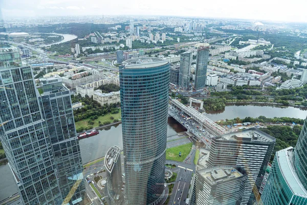 Moscow Russia Lipca 2020 Widok Lotu Ptaka Centrum Moskwy Tarasu — Zdjęcie stockowe