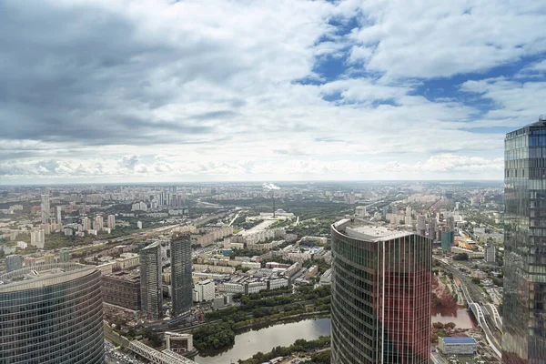 Moscow Russia July 2020 Aerial View Center Moscow Observation Deck — Stock Photo, Image
