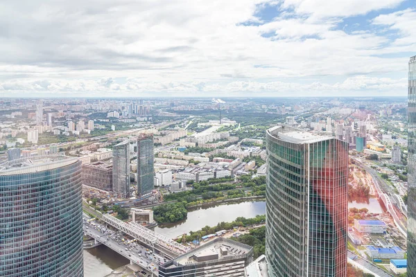 Moscow Russia July 2020 Aerial View Center Moscow Observation Deck — Stock Photo, Image