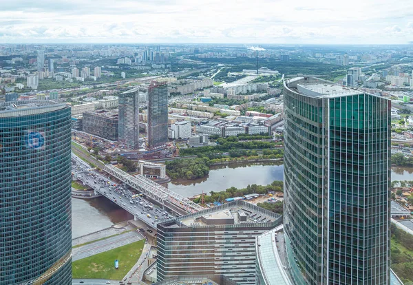 Moscow Russia July 2020 Aerial View Center Moscow Observation Deck — Stock Photo, Image