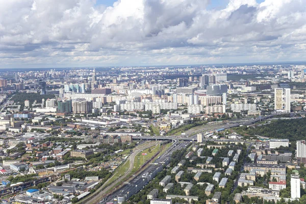 Aerial View Center Moscow Observation Deck Federation Tower International Business — Stock Photo, Image