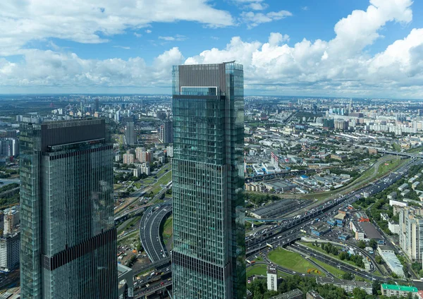 Moscow Russia July 2020 Aerial View Center Moscow Observation Deck — Stock Photo, Image