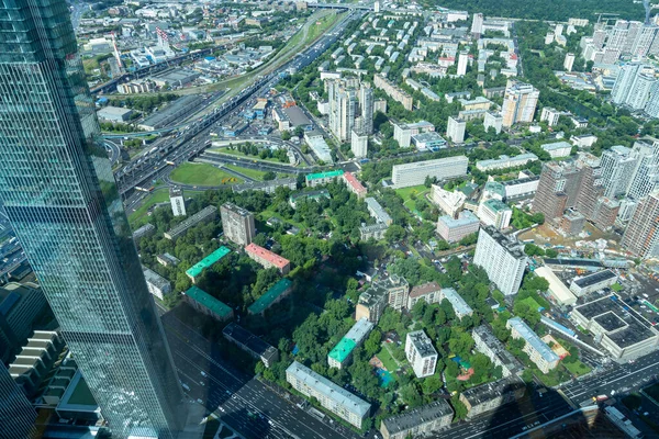 从俄罗斯国际商务中心 的观察甲板联邦塔俯瞰莫斯科市中心 — 图库照片