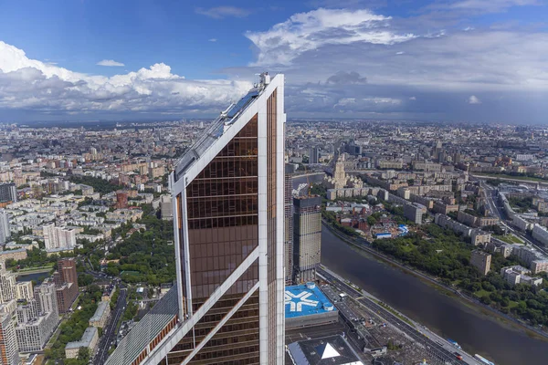 Москва Россия Июля 2020 Воздушный Обзор Центра Москвы Смотровой Площадки — стоковое фото