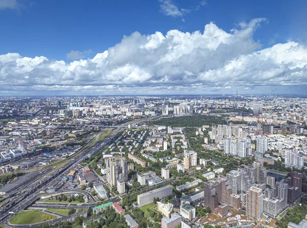 Vista Aérea Centro Moscou Partir Deck Observação Federation Tower International — Fotografia de Stock