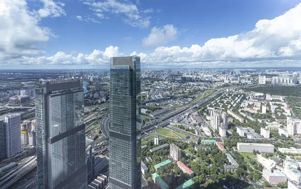 Moscow Russia July 2020 Aerial View Center Moscow Observation Deck — Stock Photo, Image