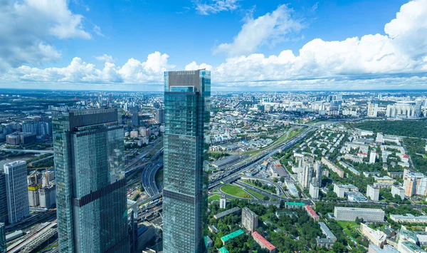 Moscow Russia July 2020 Aerial View Center Moscow Observation Deck — Stock Photo, Image