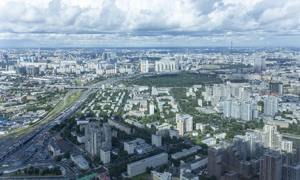 Vista Aérea Centro Moscou Partir Deck Observação Federation Tower International — Fotografia de Stock