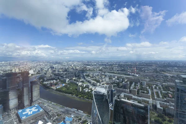 Moscow Russia July 2020 러시아의 비즈니스 타워에서 모스크바의 중심을 수있다 — 스톡 사진
