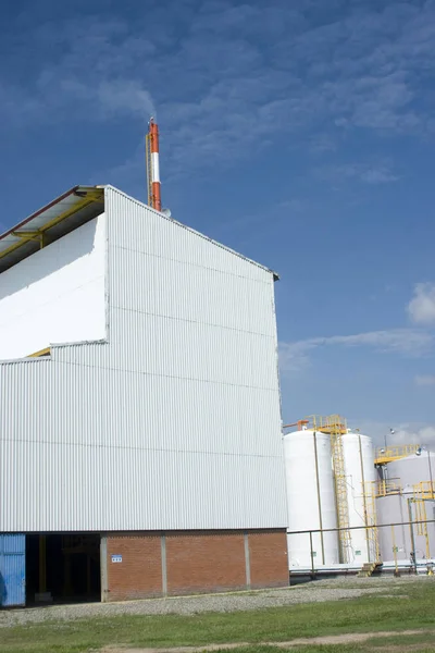 Planta Fabricación Moderna Industria Química Tanque Almacenamiento Planta Industrial —  Fotos de Stock