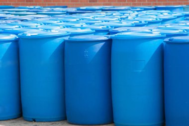 kimyasal tesis, plastik saklama davul, mavi varil