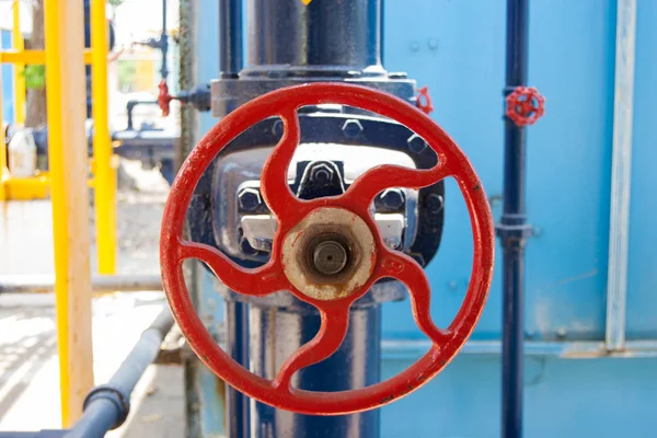 Ventil Einer Wasserpumpstation — Stockfoto