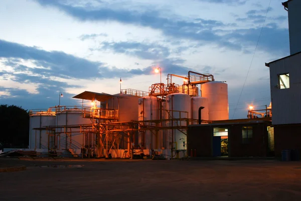 Industria Química Tanque Almacenamiento Planta Industrial —  Fotos de Stock