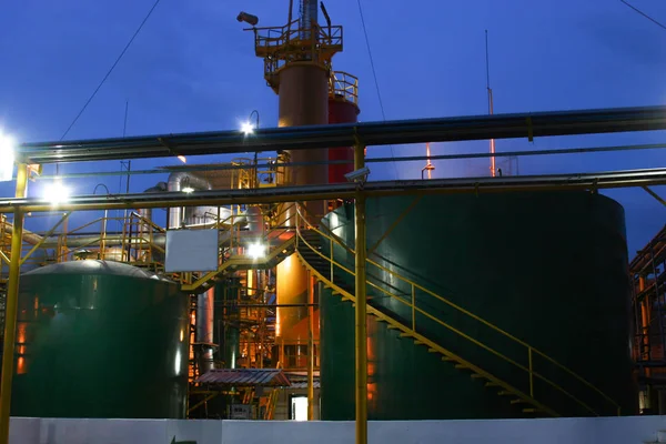 Indústria Química Tanque Armazenamento Planta Industrial — Fotografia de Stock