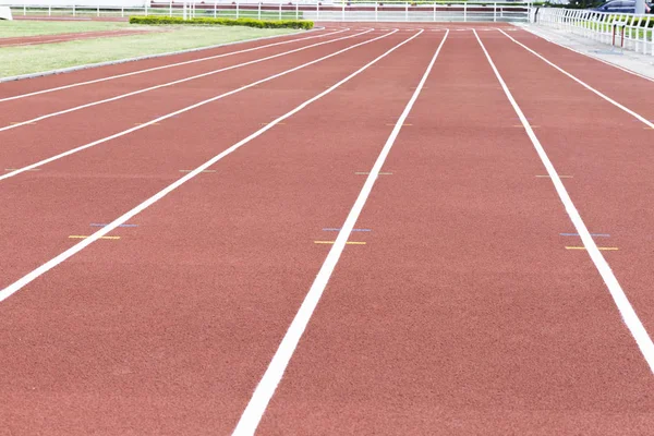 Trilha Corrida Vermelha Campo Esporte Fundo Trilha — Fotografia de Stock