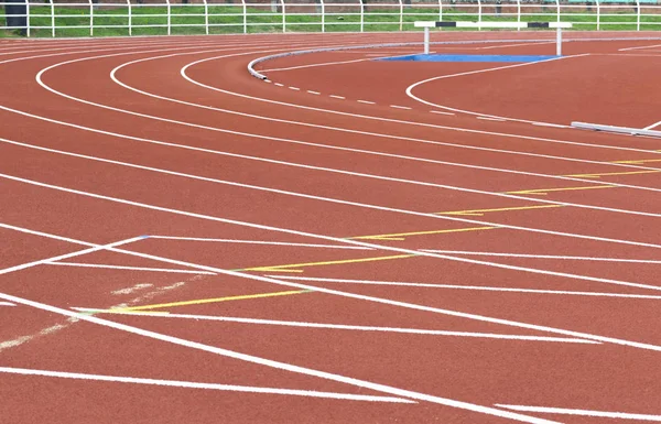 体育领域的红色跑步轨迹 赛道背景 — 图库照片