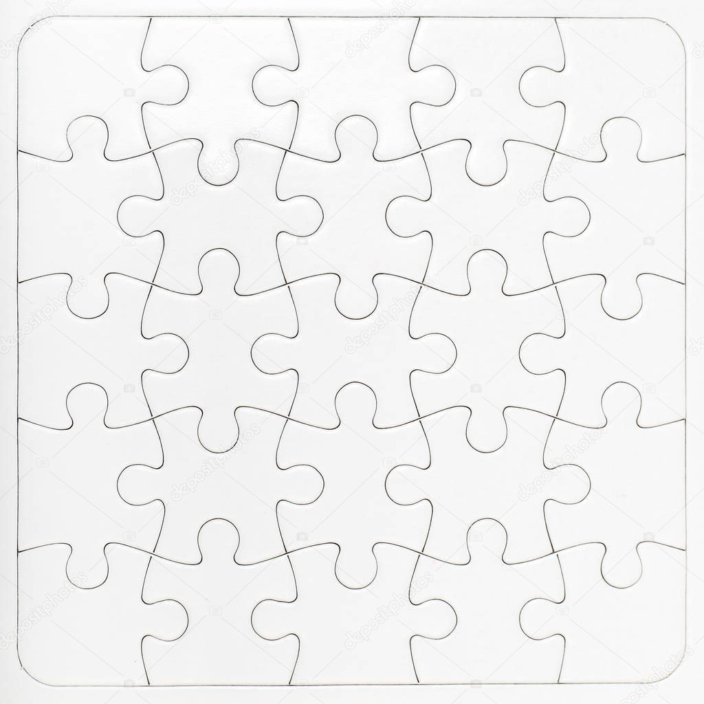 White puzzle background